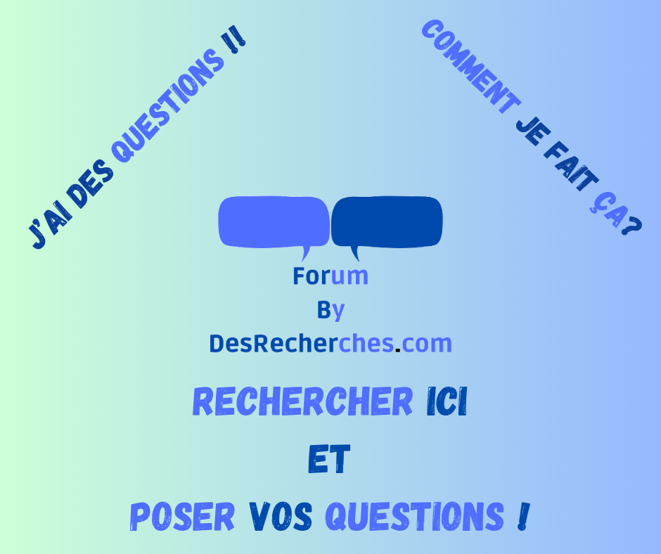 Un forum communautaire ! | Blog by DesRecherches.com