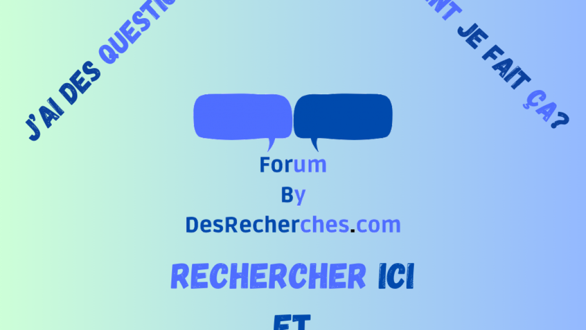 Un forum communautaire ! | Blog by DesRecherches.com